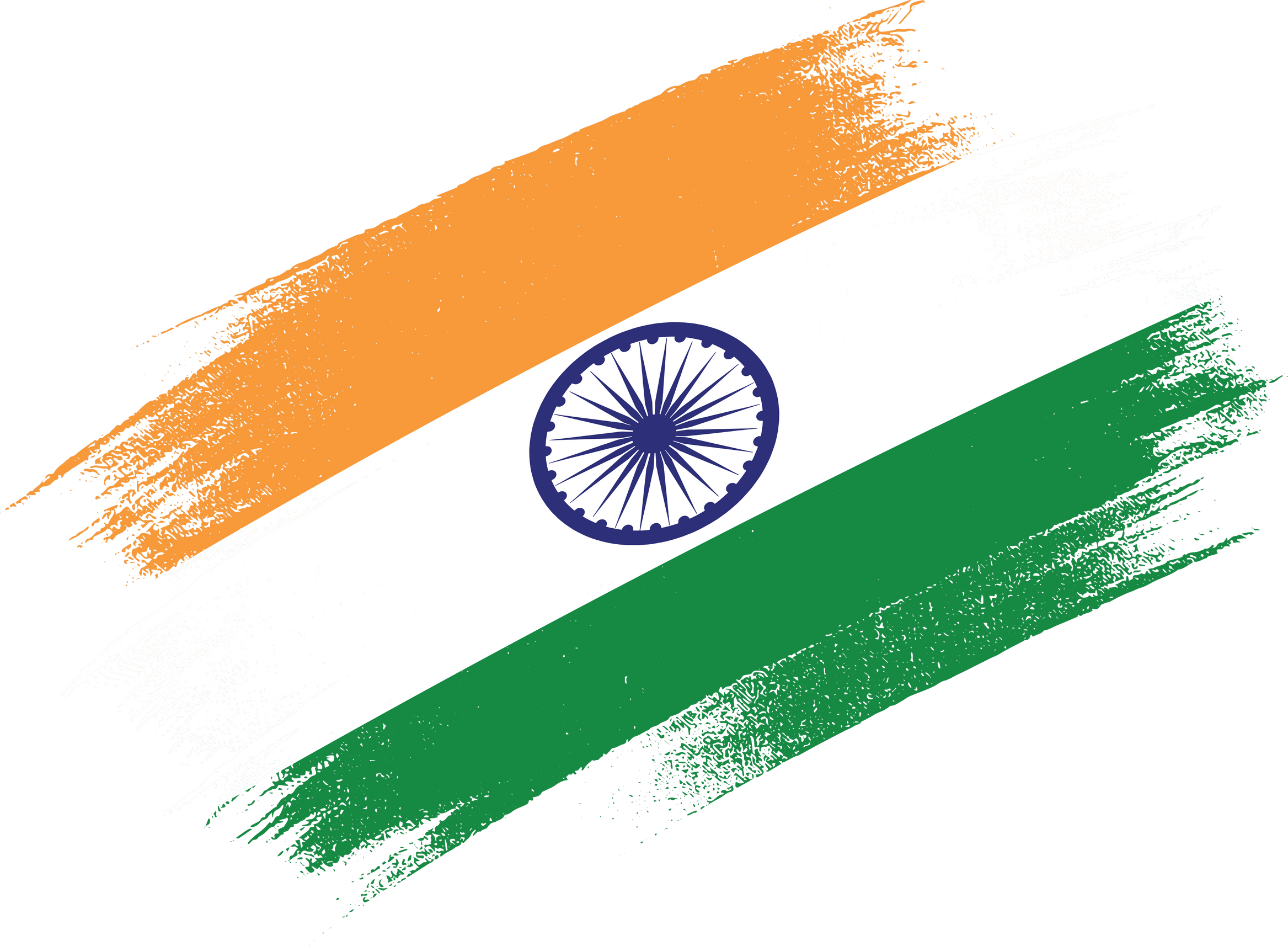 Brush Stroke Indian Flag